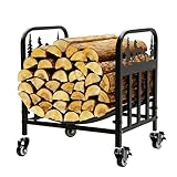 42×32×48cm Kaminholzregal Metall Holzlager für Holzscheite Auf...