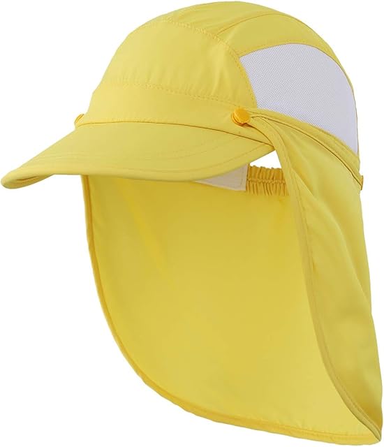 Magracy Outdoor Kids Sun Protection Cap Mesh UPF50+ Neck Flap Hat Quick Dry Sun Hats