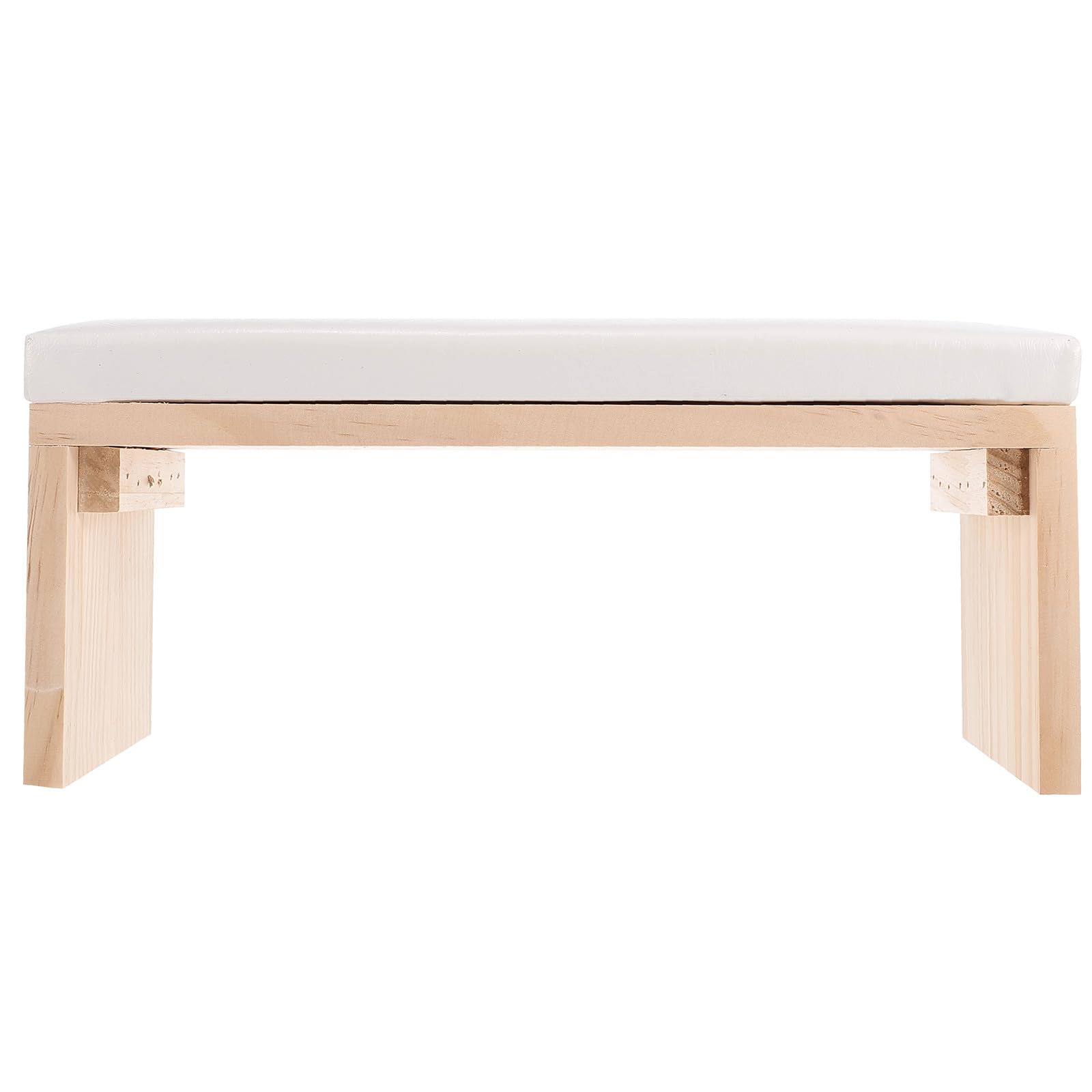 DECHOUS Cuscino Poggiamano Comodo al Tatto in Legno Naturale Bianco per Manicure per Lavoro Nail Art e Saloni Professionali