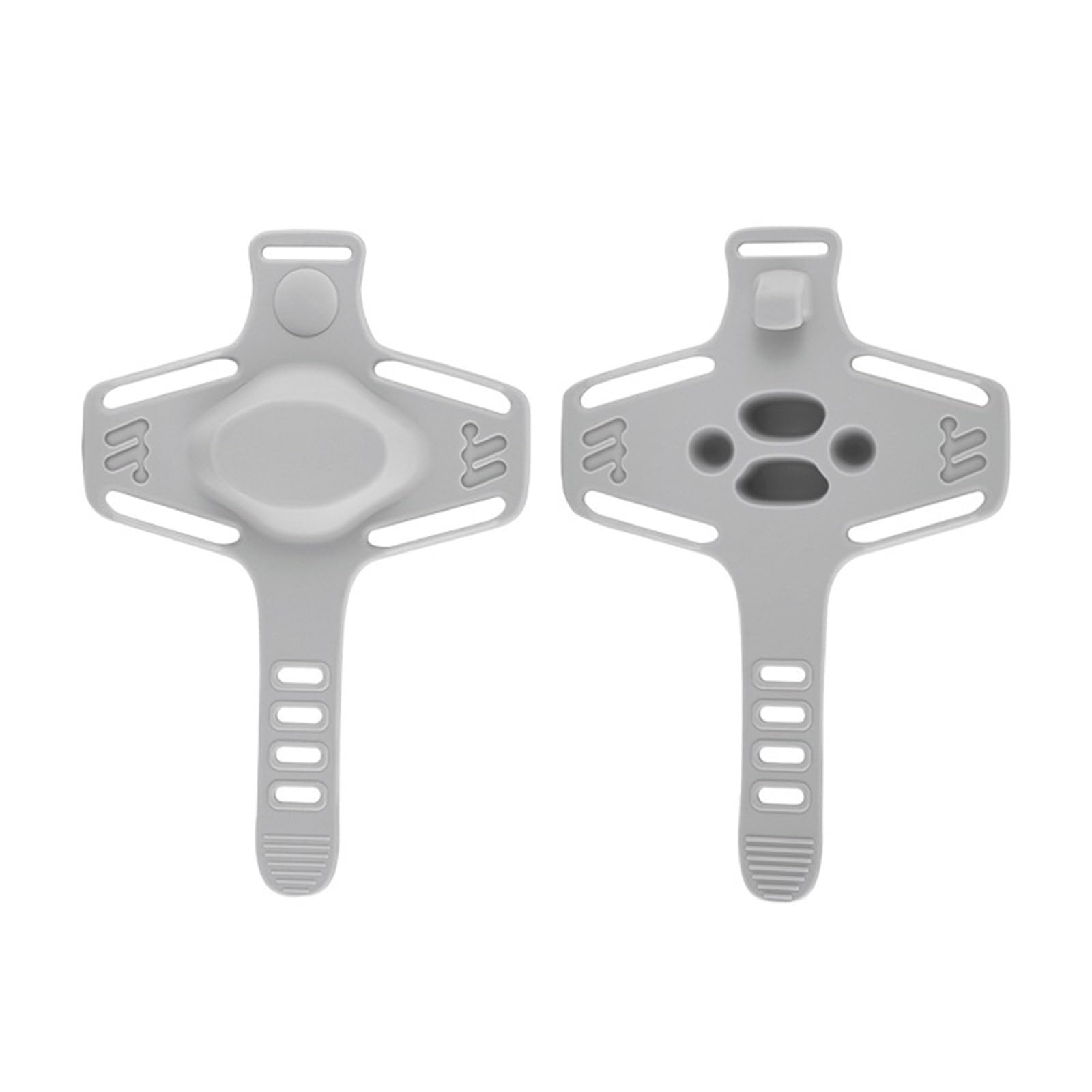 Support Telephone Velo Support for téléphone Portable de vélo Route VTT Support for en Silicone Guidon Forme Normale Accessoires universels(2PCS -Gray)