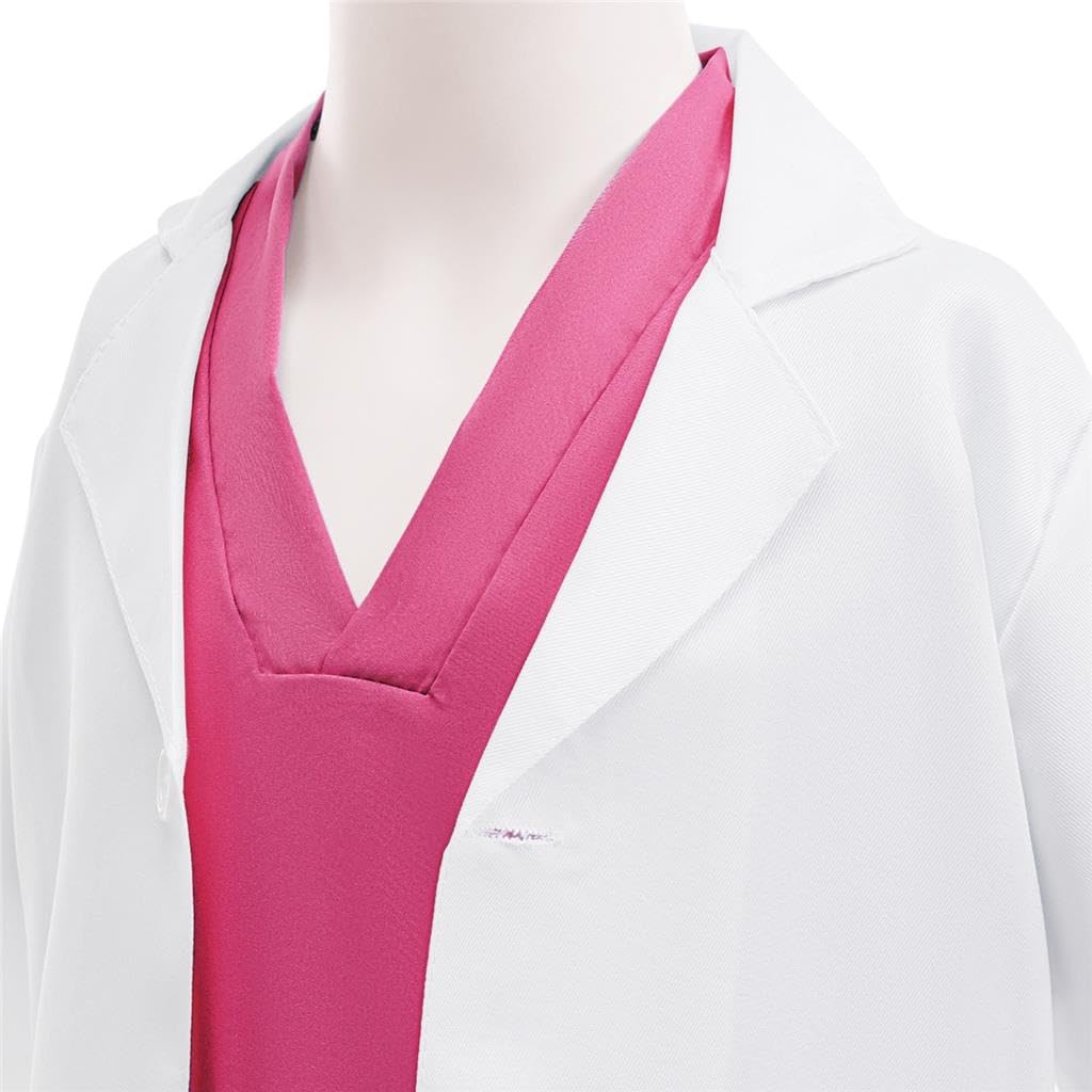 Lito Angels Kids Nurse Costume Set including Lab Coat Scrubs Medical Accessories for Girls Career Day Doctor Role Play Halloween Cosplay - Image 4