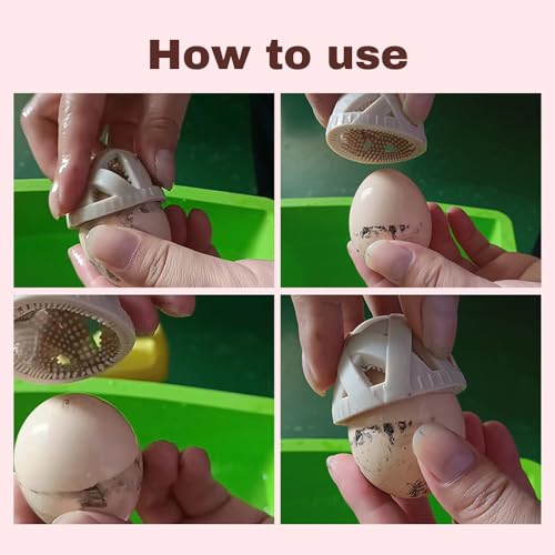 Image of Egg Cleaner for Fresh Eggs, Silicone Egg Washer Scrubber for Removing Dirt and Debris from Eggshells, Reusable Cleaning Tools for Egg Enthusiasts & Poultry Farmers (Beige)