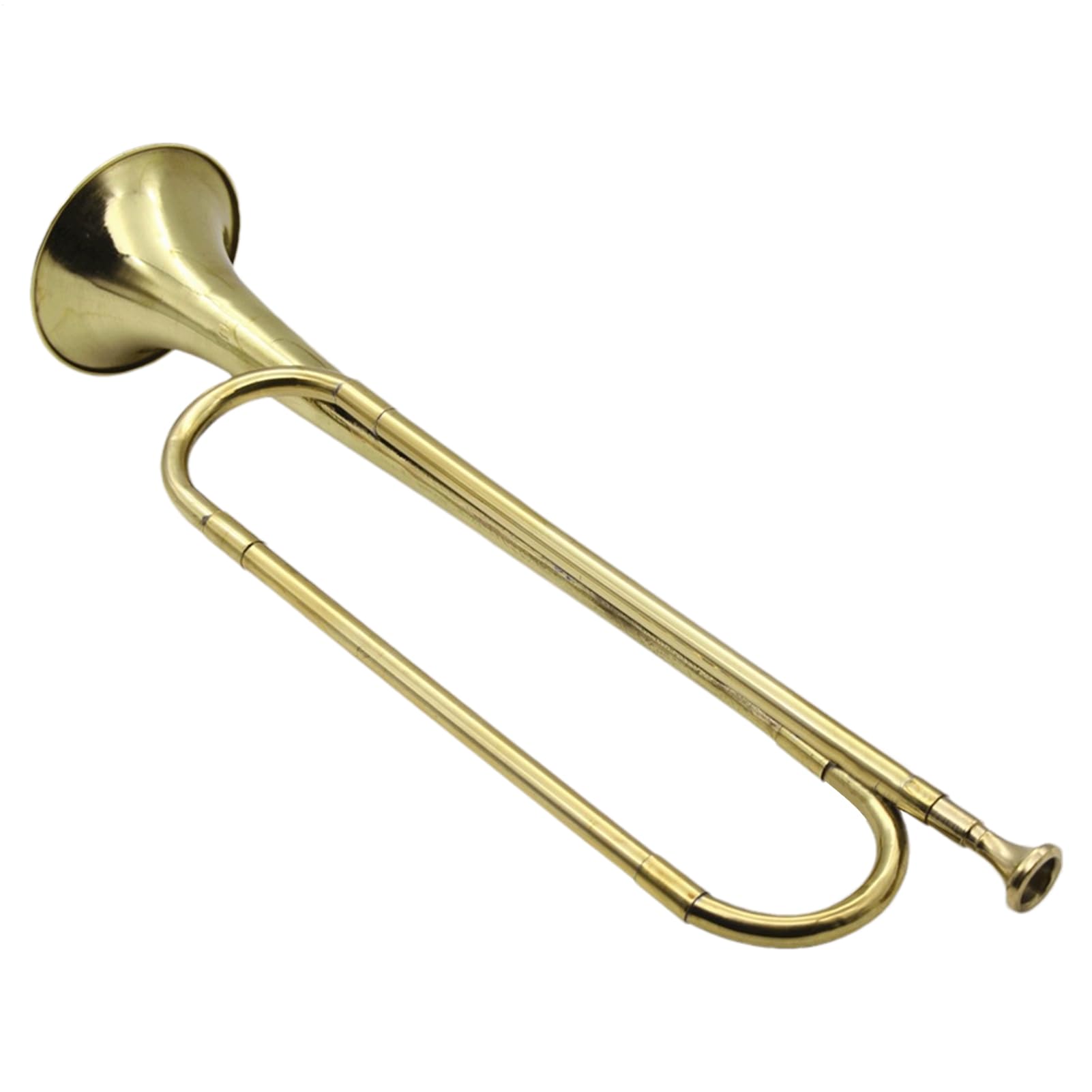 Trumpet Bugle - Corna Musicale Di Cavalleria, B Flat Bugger | Strumento A Placcato In Oro, Corno Stile Vintage, Tromba Della Fascia Da Marcia Portatile, Soffiatore Leggero Per Uso Cerimon