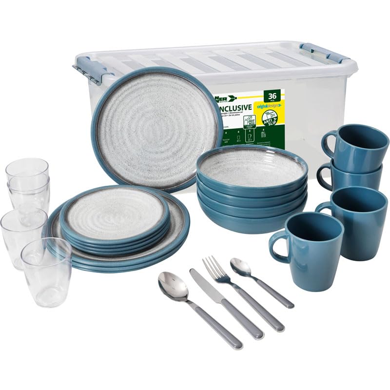 Brunner Gmbh 0830154N.C5T Van Well, Set di Stoviglie in Melamina, 36 Pezzi