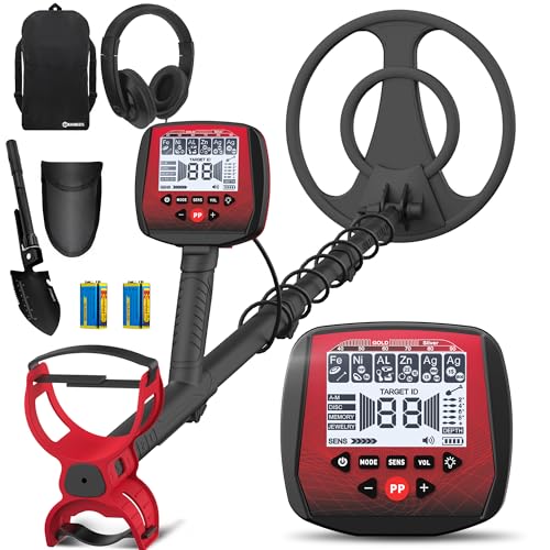 KAIWEETS Metal Detector, 2026 Nuova Versione Rilevatore di metalli con asta telescopica integrata monopezzo, rapido da montare, localizzazione precisa, per adulti, Pinpointer, bobina impermeabile IP68