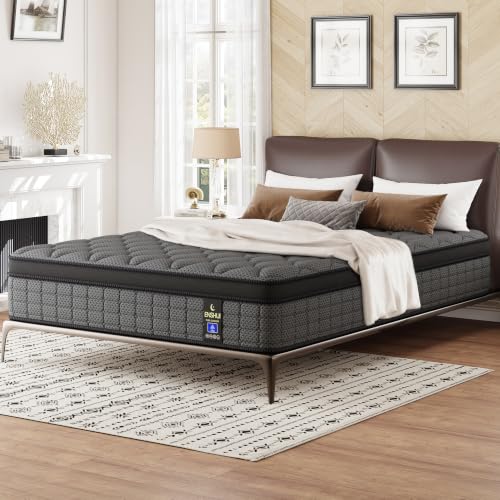 ENSHUI Twin Mattress 14 Inch Hybrid Mattress in a BoxMedium Firm Mattresses with Gel Memory Foam & Pocket Springs Pressure Relief Cooling Edge Support 365 Night Trial