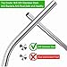 Vinaco Stainless Steel Smoothie Straws, 0.4'' Extra Wide Reusable Metal Drinking Straws for Milkshake, Smoothie, Beverage, Set of 6 with 1 Cleaning Brush (3pcs 10.5'' Bent |3pcs 8.5'' Straight)