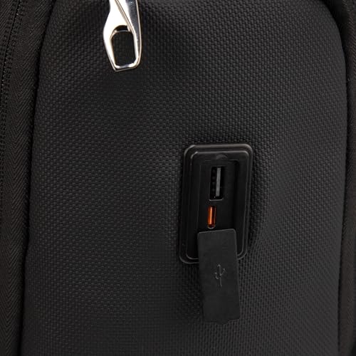 Image of F Gear Saber Premium Black Laptop Backpack| 23L Water-Resistant Office & College Bag | 2 compartments 5 Pockets| USB & Type C Port, Luggage Strap, Fits 17 Inch Laptop |Men & Women