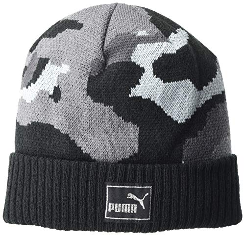 PUMA Men's Evercat Beanie, Grey Camo, One Size