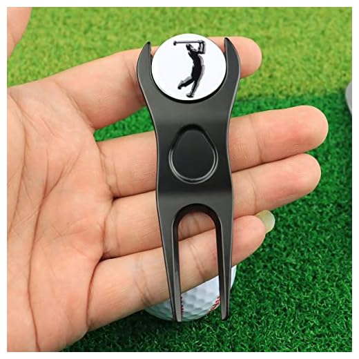 Golf Pitch Repair Tools - Effective Pitch Mark Repair Tools | Golf Accessories Yliebeter Divot Repair Tool with Magnetic Ball Marker Golf Divot Tools Golf Gifts for Men and Women Golfers