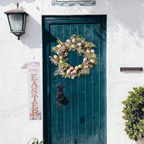 Couronne de Pâques artificielle : décoration durable sans entretien - 5