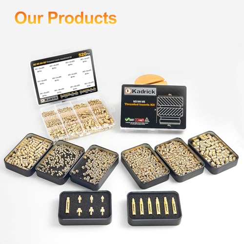 Image of Heat Set Insert Tool,Tips for Threaded inserts M2 M2.5 M3 M4 M5 M6, Soldering Iron Tips for 3D Printer Users,Compatible with 900M /T18 /FX-888D Irons- Press Tool for Plastic 3D Printer Components