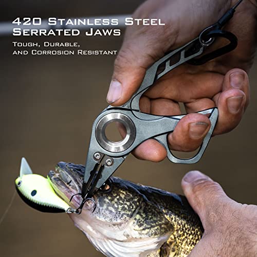 Kastking Micro Gila Fishing Pliers, Integrated Finger Hole, Aircraft Grade Aluminum, Fishing Tools, Saltwater Resistant Fishing Gear, Tungsten Carbide Cutters, Charcoal #TOP3