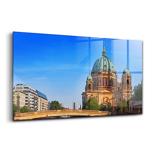 Peinture sur verre Wallfluent pour illuminer un mur sombre tableau cathedrale Berlin 100x50