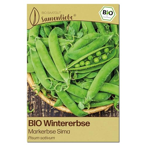 Samenliebe BIO Erbsen Samen | Wintererbse Sima - winterhart & frühe Sorte - samenfestes BIO Saatgut