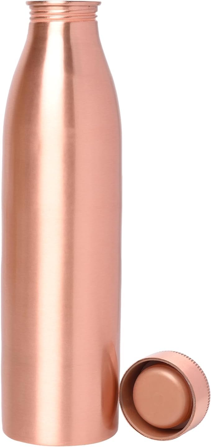 ANCIENTIMPEX Pure Copper Water Bottle Matt Finish 1000 Ml (33.81 Fl Oz) Capacity For Ayurveda Health Benefits - Image 3