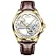 Brown Band with Gold and Silver Dial