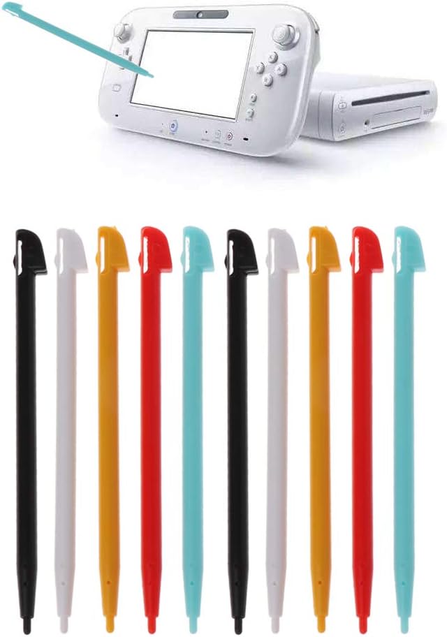 SHOTAY Plastic Touch Screen Stylus Pens,10Pcs Stylish Color Touch Stylus Pen for Nintendo Wii U WIIU GamePad Console