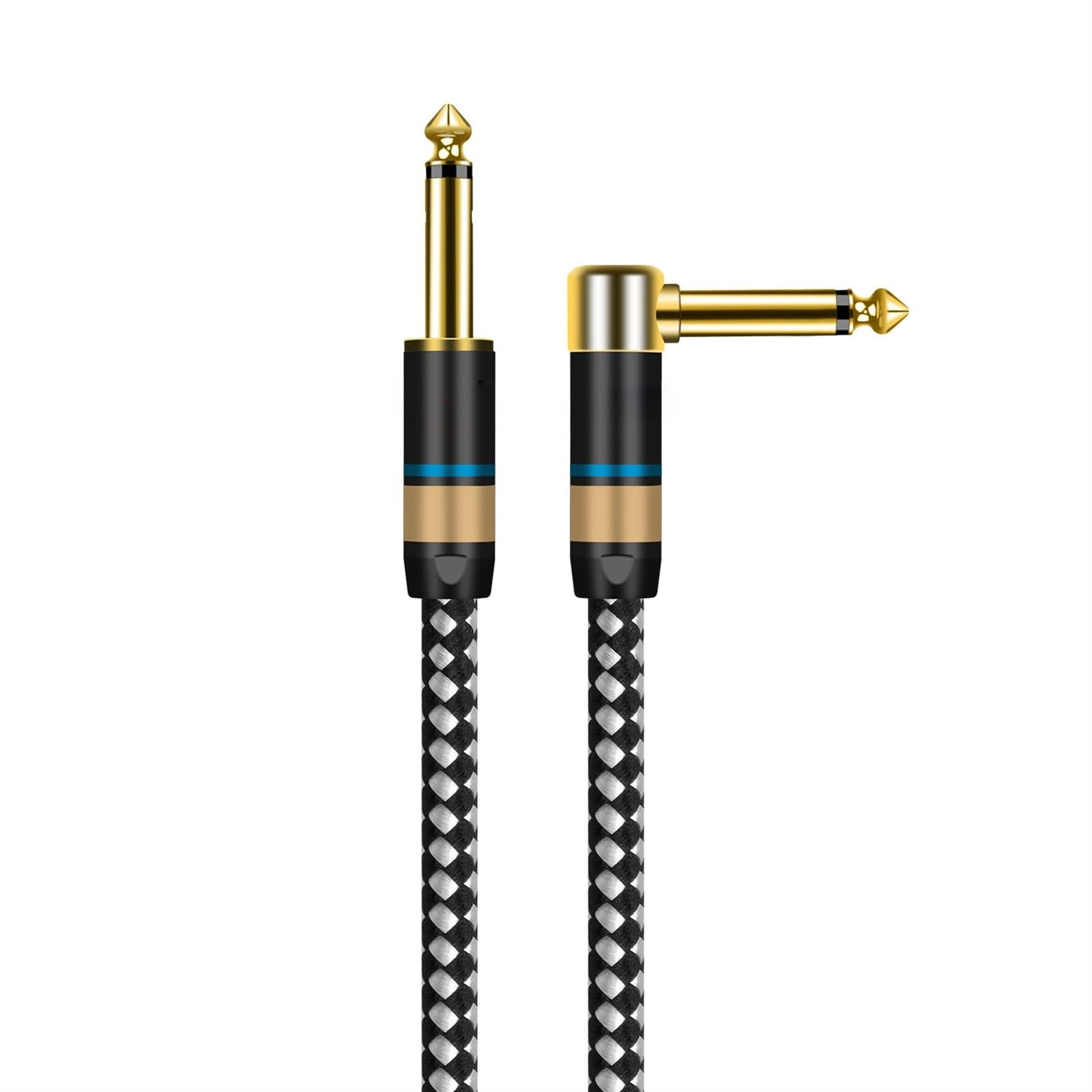 akcesoria do gitary 6.5mm Do 6.5mm Gitarowy Kabel Audio 6.35mm 1/4 Cal Męski Na Męski Kabel Krosowy Instrumentu Do Gitary (Color : B-1m)