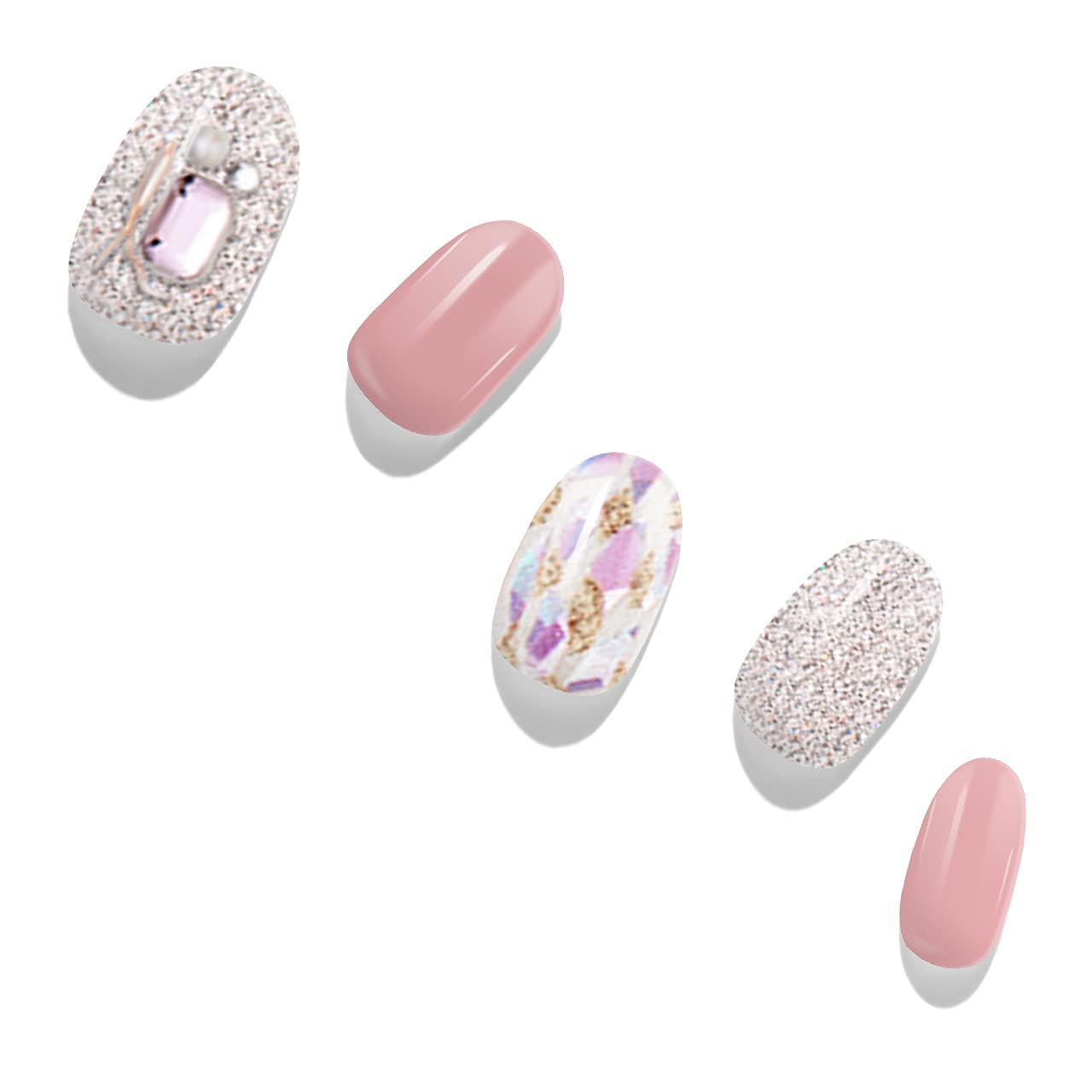 DASHING DIVA GLOSS (Mystic Something)|Day to Night | Short, Square Shaped Press On Nails | Long Lasting Stick On Gel Nails | Lasts Up to 7 Days | Contains 30 Stick On Nails