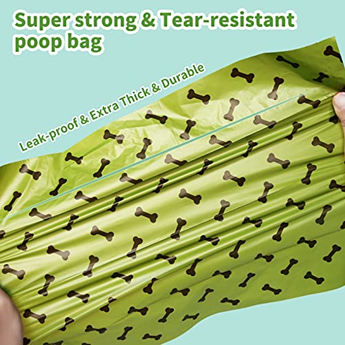 Image of Dog poop bag, super thick dog trash bag, suitable for dog poop, biodegradable dog poop bag, strong dog bag, lavender scented eco-friendly dog bag, 135 bags
