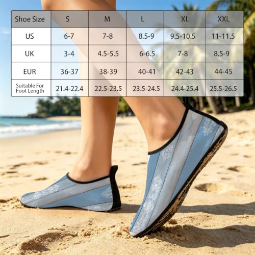 Zapatos acuáticos para piscina y surf transpirables azul y gris 3