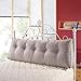 KKLTDI Canapé Palette Banquette Tatami Dossier, Grande Moelleux Coussin De Lecture Cale Nuque Oreiller Triangulaire Cale Cale Nuque Oreiller Lombaire pour Tête De Lit Canapé-Gris 150x50x20cm
