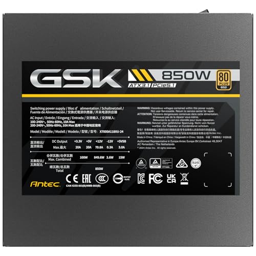 Alimentation ATX GSK ATX 3.1-850W (Noir) (0-761345-20050-9) - Alimentatore - Immagine 8