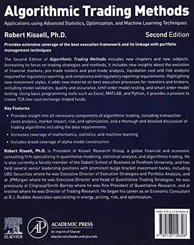 Algorithmic Trading Methods: Applications Using Advanced Statistics, Optimization, and Machine Learn