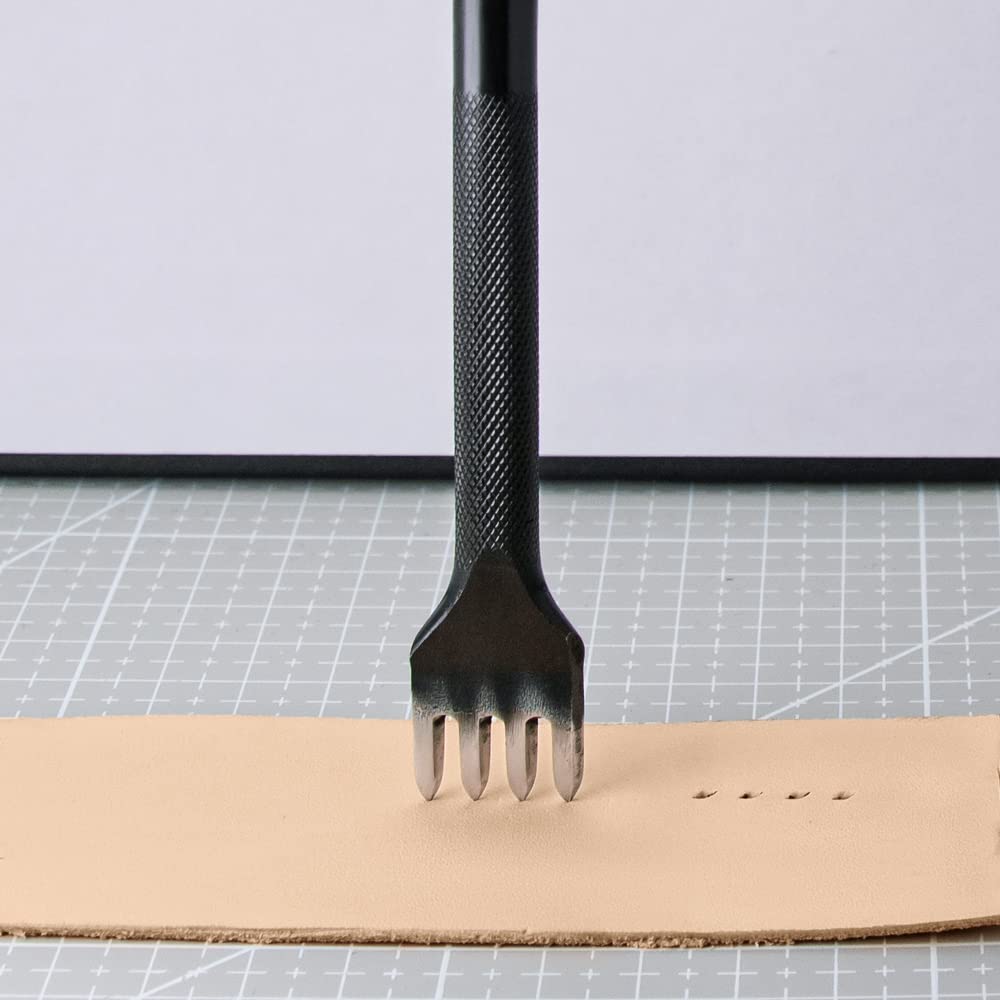 Mirror Polished White Steel 6mm 1/2/4/6 Claws DIY Diamond lace Stitching Chisel Set Leather Craft kit Inner Teeth polishing is Smoother and Labor-Saving