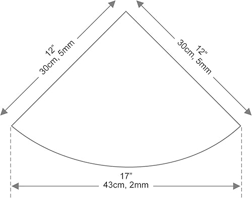 Miniatura 3 de Dulles Glass Estante de vidrio flotante redondo de 12 x 12 pulgadas, solo estante, templado, 3/8 pulgadas de grosor, vidrio pulido plano