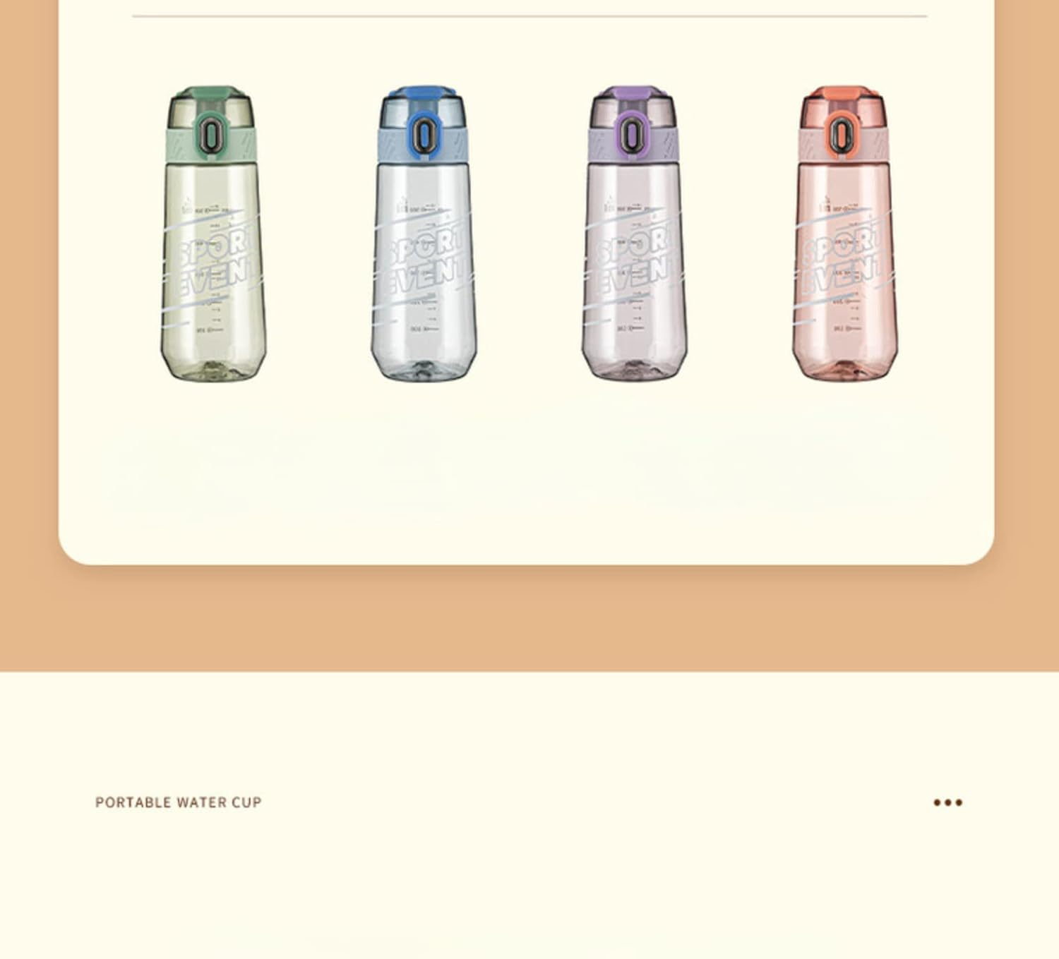 WANIRY Water cup girls' plastic cup with high face value in summer, male portable students' adult sports portable cup, fall-proof and heat-resistant(Purple (650ml))