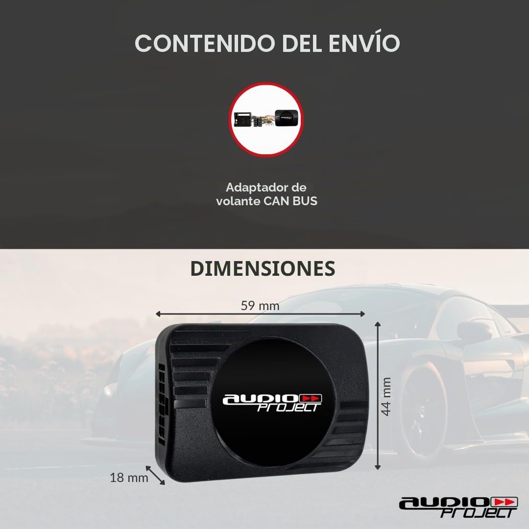 Audioproject A400.1-10 - Adaptador CANBus Quadlock ISO para Audi VW Golf 5/6 Passat B7 VW T5 Polo Skoda Seat - Con adaptador de radio - Encendido y Speedpuls marcha atrás