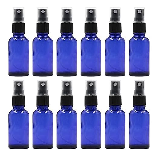 12Pcs Botellas de Aerosol, 30ml Botellas Spray de Vidrio Recargables Pulverizador Cristal de Viaje con Niebla Fina, Mini Atomizador transparentes para ara Aceites Esenciales Perfume Cosmético (Azul)