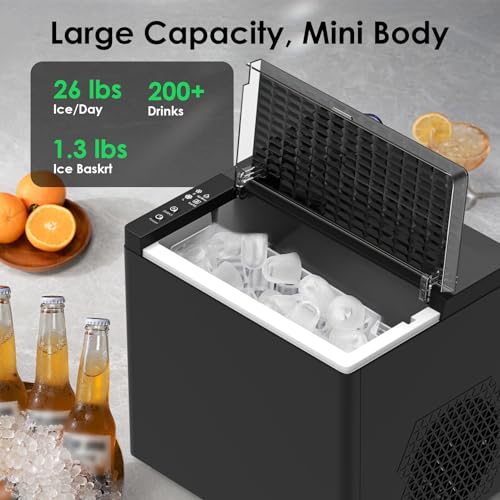 Fabricadora de hielo portátil para encimera 9 cubos bomba miniatura 4