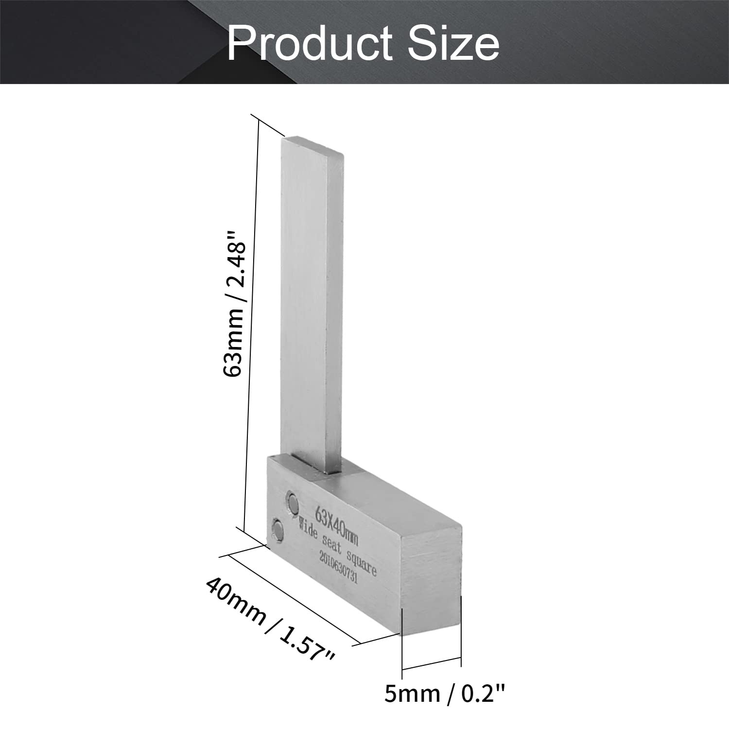 Utoolmart Rechtwinkliges Lineal – 200x300 Mm, Koh Produktbild-Vorschau 2