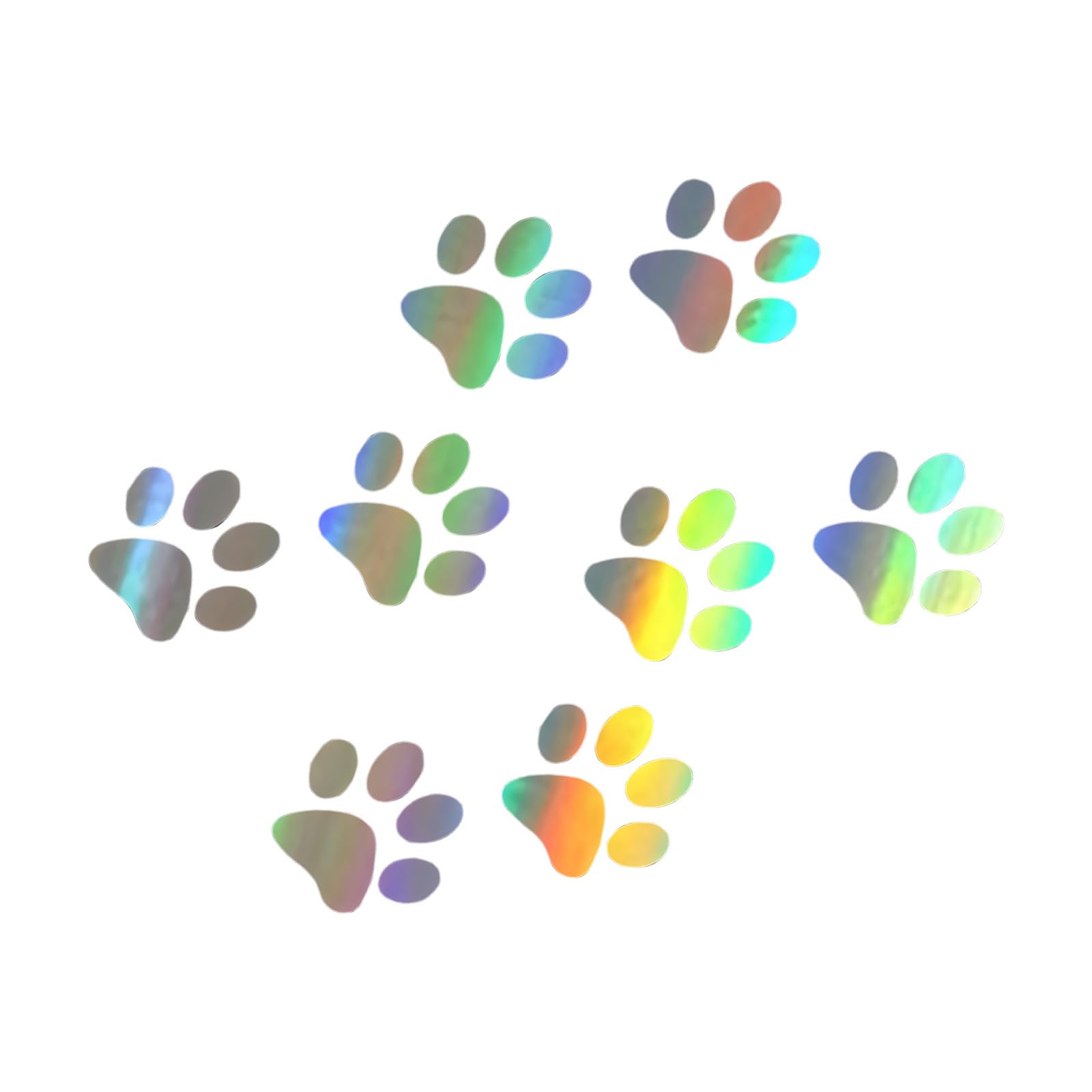 8Pcs Cats Paws Print Decals Reflective Cats Paws Stickers for Vehicle Truck SUV & Individual Items Reflective Car Decals