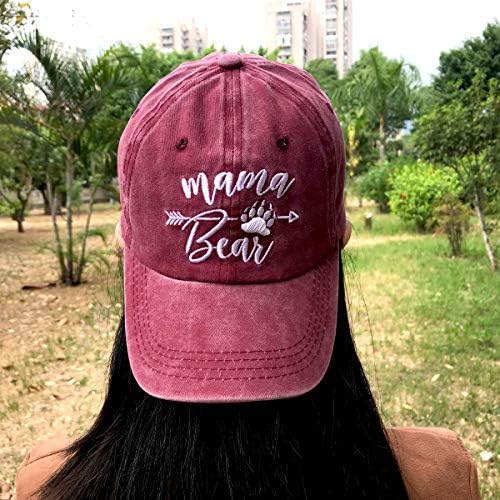 LOKIDVE Mama Bear Ponytail Hat 