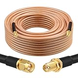 XRDS -RF RG8X SMA-Verlängerungskabel, verlustarmes SMA-Stecker auf SMA-Buchse Koaxialkabel (50 Ohm), hochdichte geflochtene Kupferabschirmung für WLAN-Antenne, 4G 5G LTE Router, Helium Miner, Ham