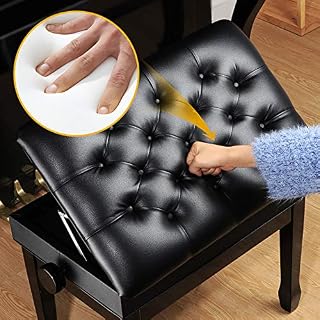 TEmkin Tabouret de Piano Banc de Piano Simple Banc de Piano réglable Tabouret Siège de Clavier avec Rangement Compartiment d’assise Confortable Capacité de Poids 264 LB - Les Beatles, Paul McCartney, John Lennon, RIngo Starr, George Harrison TEmkin Tabouret de Piano Banc de Piano Simple Banc de Piano réglable Tabouret Siège de Clavier avec Rangement Compartiment d'assise Confortable Capacité de Poids 264 LB – Image 3