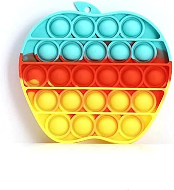 UK STOCK - 1ABOVE Pop it Bubble Sensory Fidget Toy, Autism Special Needs Stress Reliever Anxiety Relief Toys, Extrusion Bubble Fidget Sensory Toy (APPLE)