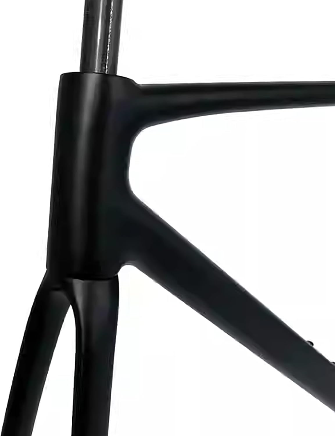 Road Bike Frameset Carbon Fiber Racing Frame 52/54/56/58CM Internal Routing Carbon Fiber Bike Frame Disc Brake Brake Frame Set Quick Release with Fork(52cm)