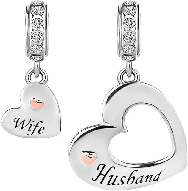 SBI Jewelry Love Heart Charm for Bracelets Mother Son Sister Aunt Niece Dangle Charms Gift for Women Girls Birthday