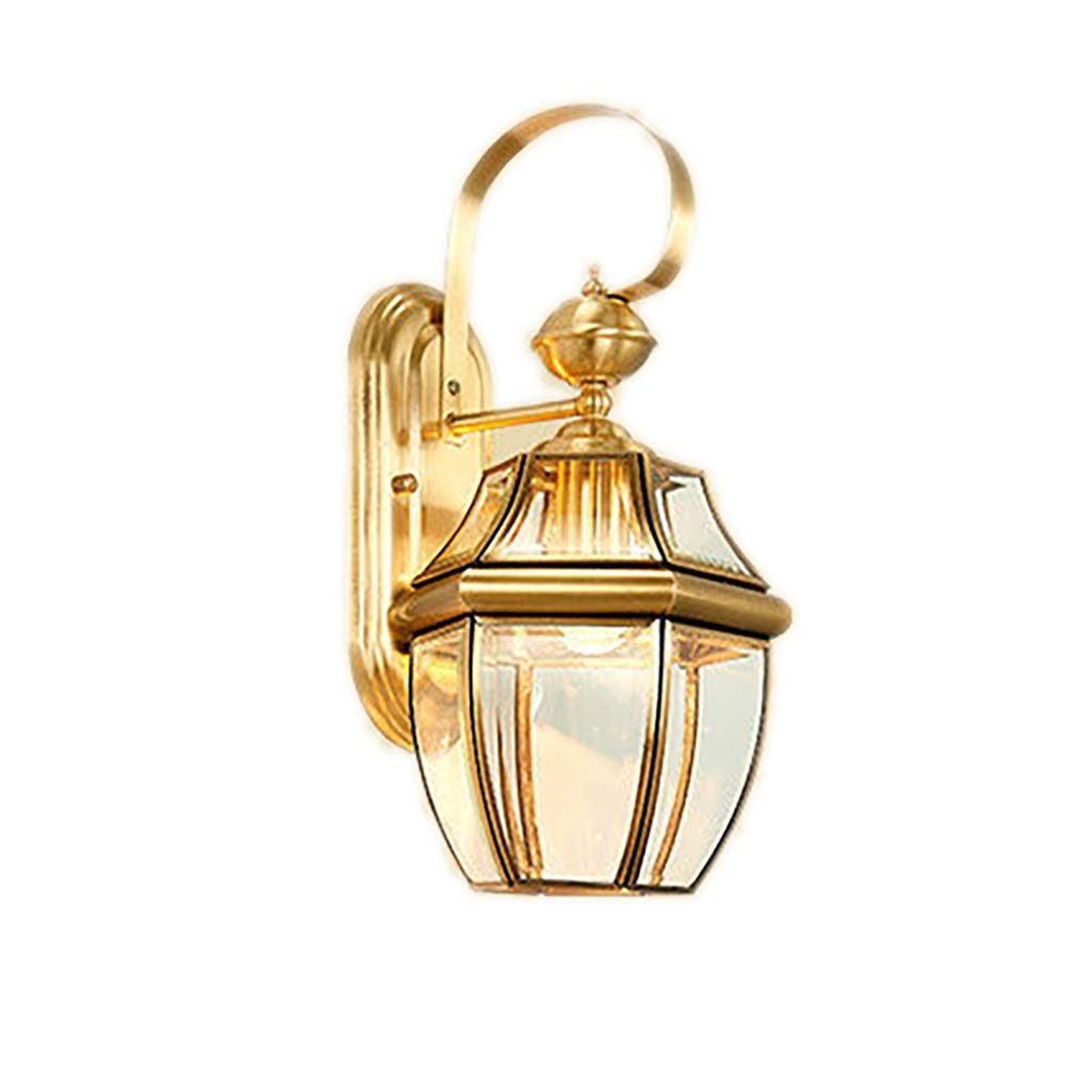 HynJGih Creative All-Copper Restaurant Balcony Courtyard Wall Lamp Waterproof Outdoor Wall Lamp Cafe Aisle Foyer Lights(A)