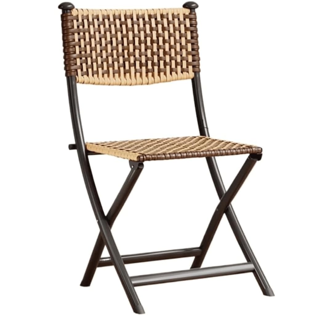 Chaise de salle à manger pliable en rotin - Tabouret extérieur portable