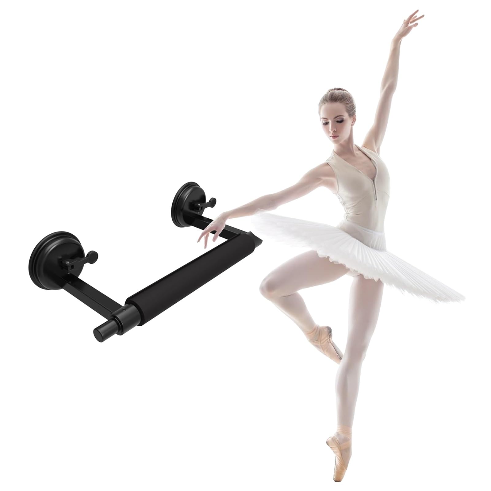 Barra de Ballet para Casa Barra De Ballet Portátil Con Ventosa, Barra De Baile De Montaje En Pared Ajustable En Altura Para Ejercicios De Equilibrio De Ballet Y Entrenamientos De Barra En Casa