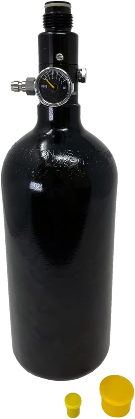 Hawki Aluminum HPA 48/3000 High Pressure Refillable Air Tank for Paintball or PCP AirGuns (2 Pack)