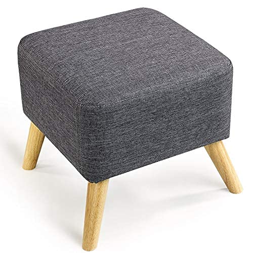 Tabouret pouf gris foncé 40cm avec assise éponge haute résilience épaissie