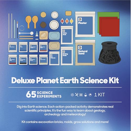 Discovery™ Planet Earth Science Kit – 65 Experiment STEM Lab for Kids| Includes DIY Volcano, Tornado, Fossils, Crystals, & Slime| Geology, Chemistry & Archeology Learning Toy|Educational Gift| Ages 8+ - Image 5