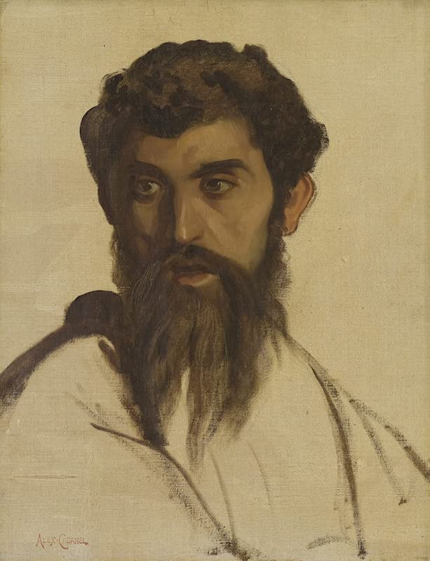 Reproducción de lienzo premium de la obra Tête D'étude de Alexandre Cabanel, 60x90 cm